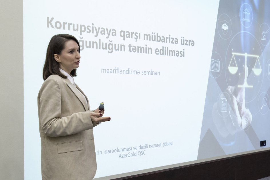 “AzerGold”da korrupsiyaya qarşı mübarizə üzrə maarifləndirmə seminarı keçirilib