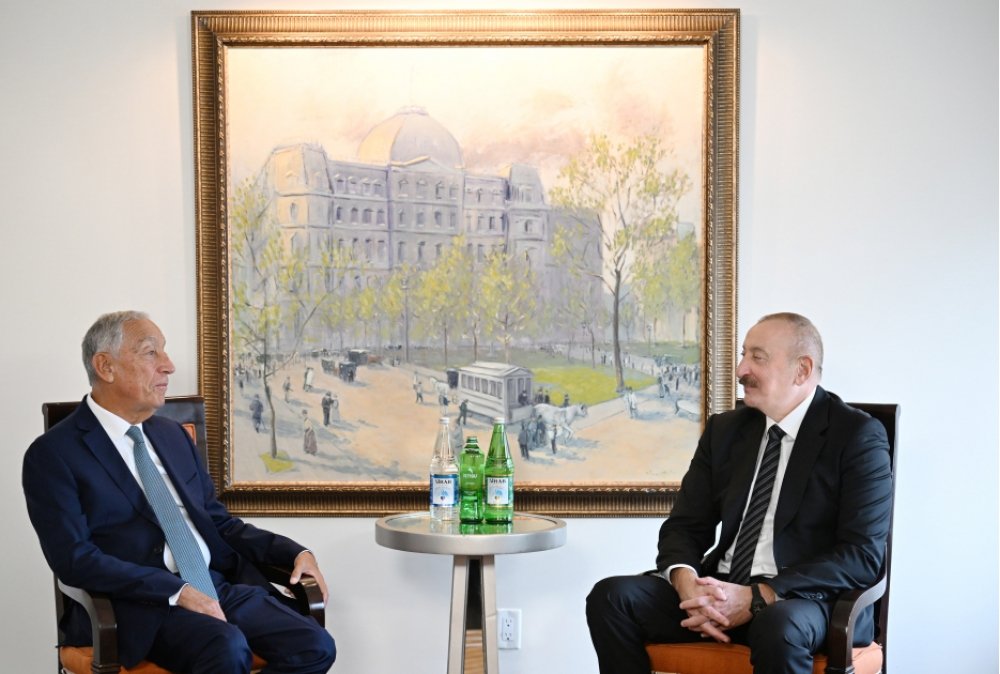 Azərbaycan Prezidenti İlham Əliyev Nyu-Yorkda Portuqaliya Prezidenti ilə görüşüb 