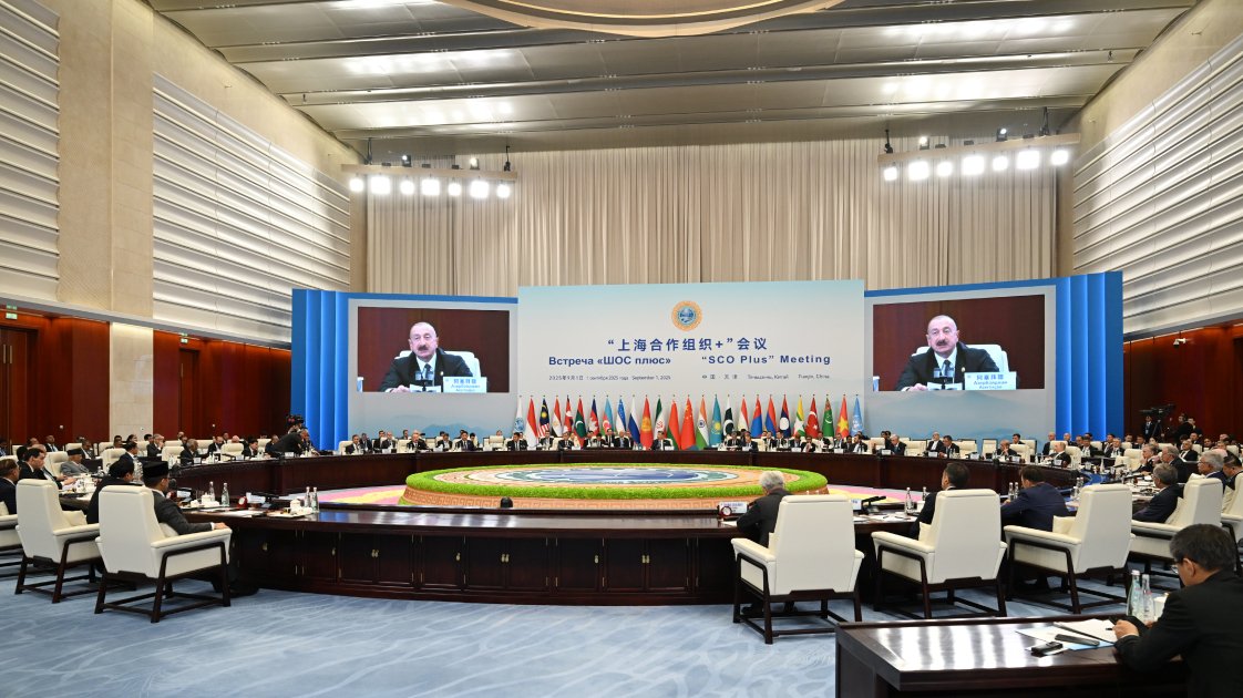 Çinin Tiencin şəhərində “ŞƏT plyus” formatında görüş keçirilib Prezident İlham Əliyev tədbirdə çıxış edib 