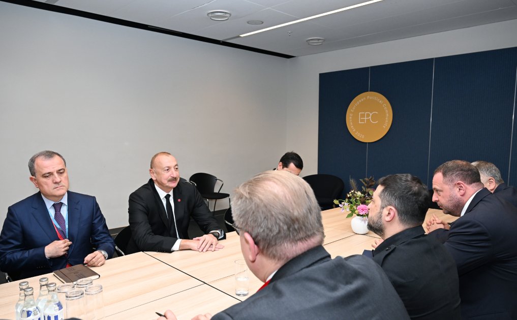 Azərbaycan Prezidenti İlham Əliyevin Kopenhagendə Ukrayna Prezidenti ilə görüşü olub 