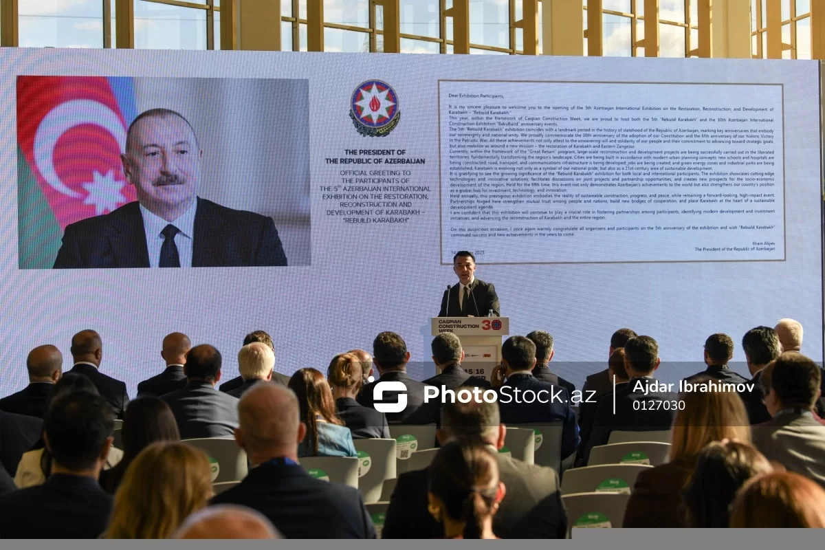 İlham Əliyev "Rebuild Karabakh-2025" sərgisinin iştirakçılarına müraciət ünvanlayıb