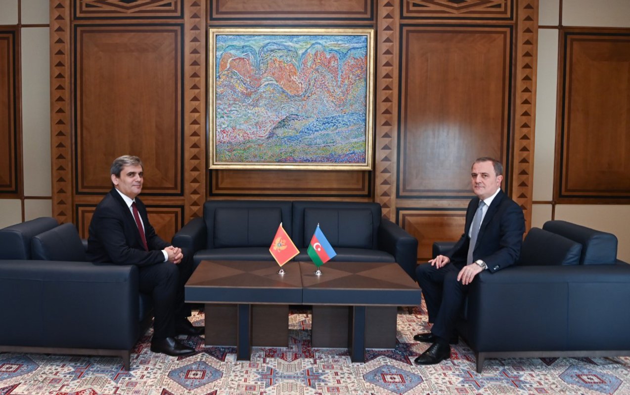 Bayramov monteneqrolu həmkarı ilə görüşdü - Fotolar