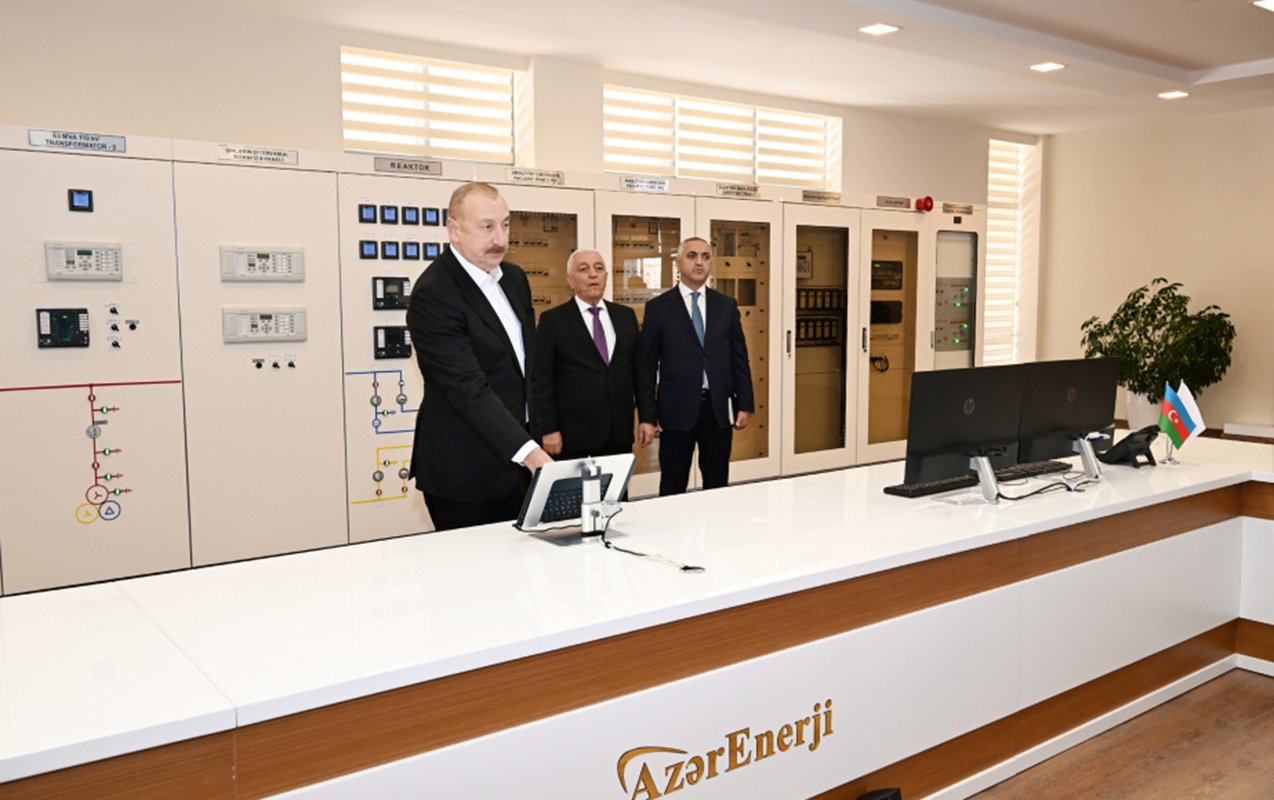 Prezident “Xankəndi-1” elektrik yarımstansiyasının açılışında - Fotolar