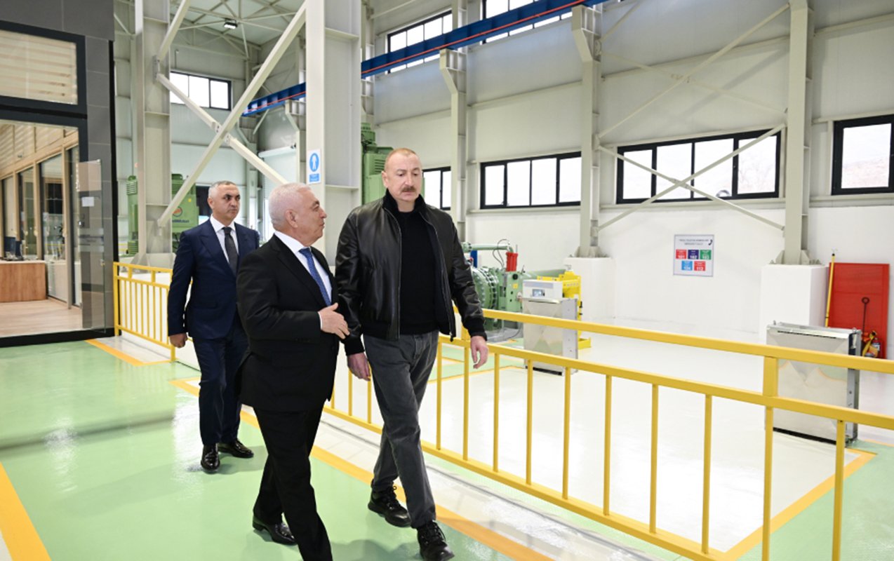 Prezident “Qozlukörpü” SES-in açılışında - Fotolar