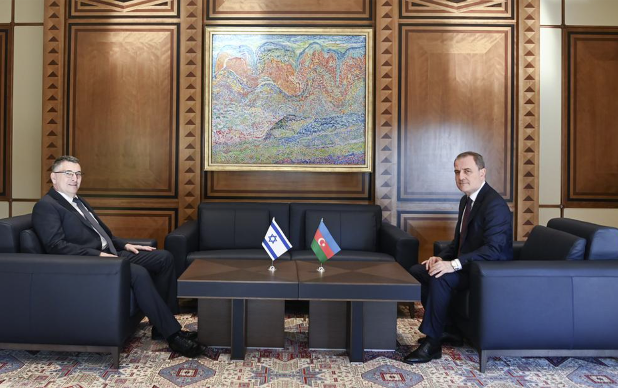 Bayramov israilli həmkarı ilə görüşdü - Fotolar