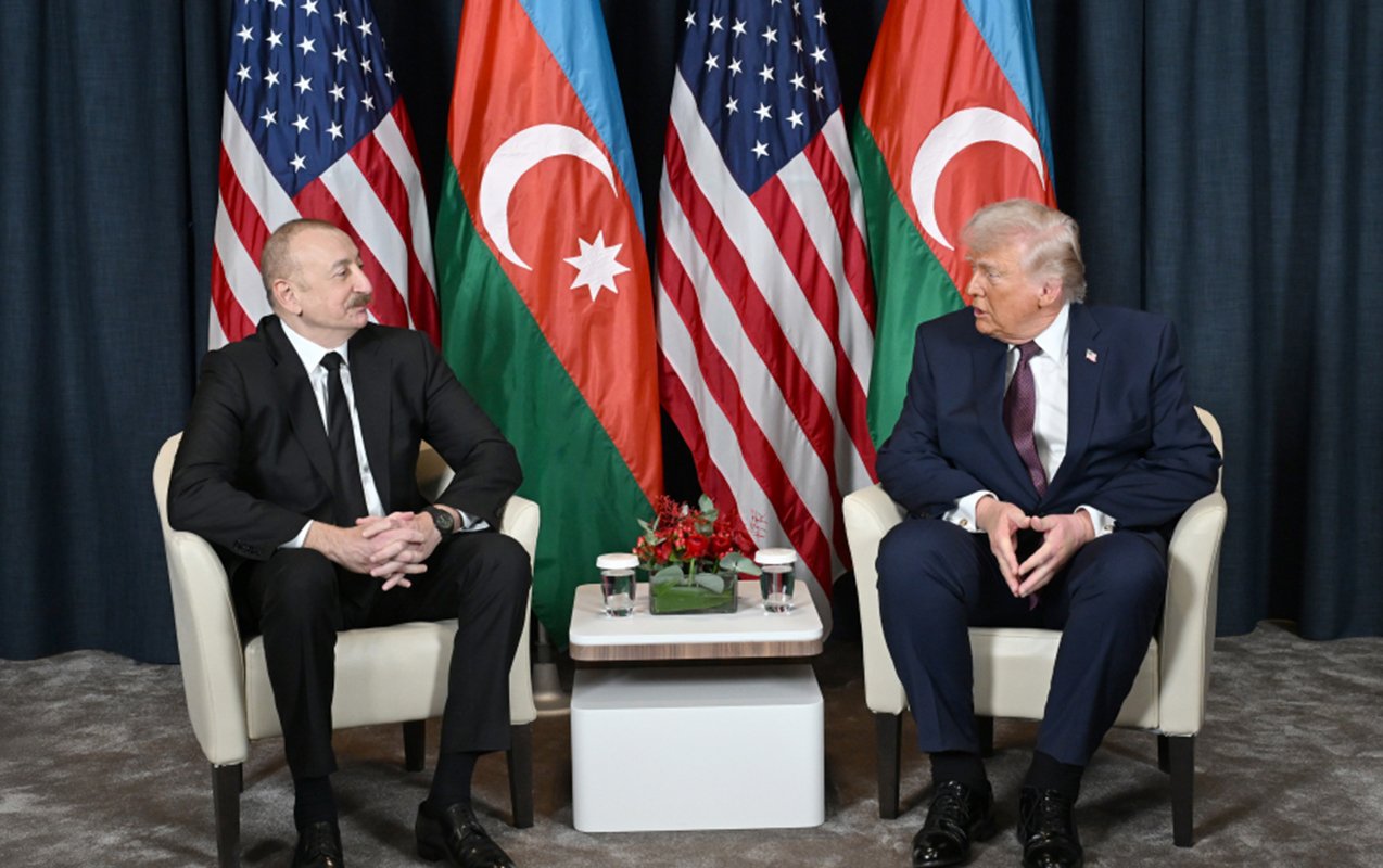 Əliyevlə Tramp görüşdü - Foto