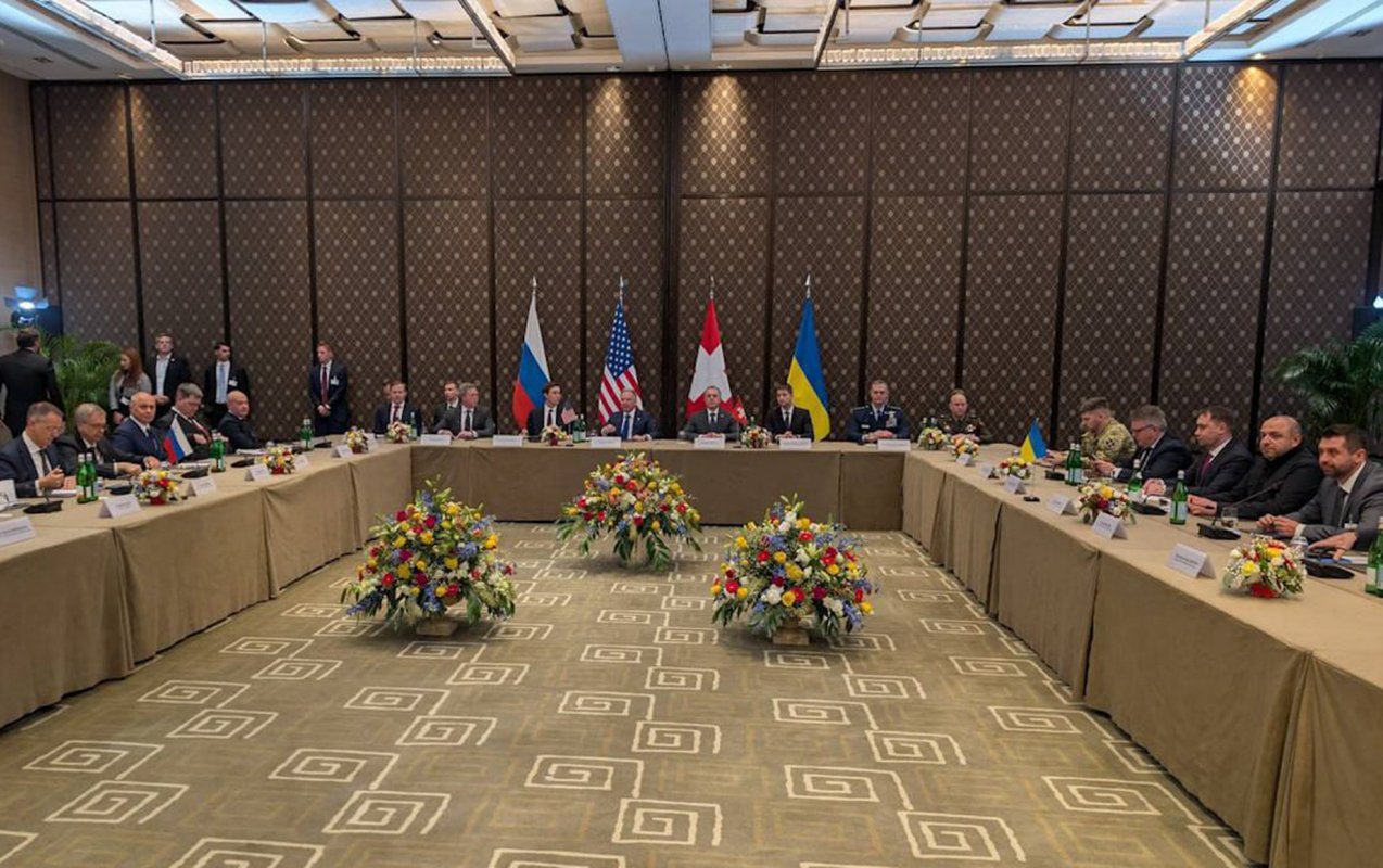 Cenevrədə üçtərəfli görüş başladı - Foto